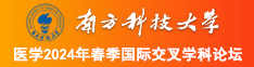 情侣日逼网站南方科技大学医学2024年春季国际交叉学科论坛